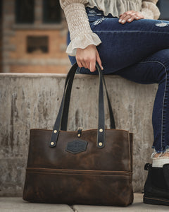 Wyoming Stoned Oil Brown Journey Tote