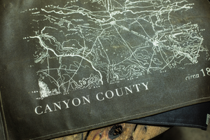 "Canyon County" Canvas Flag in Military Olive