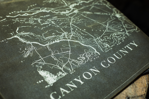 "Canyon County" Canvas Flag in Military Olive