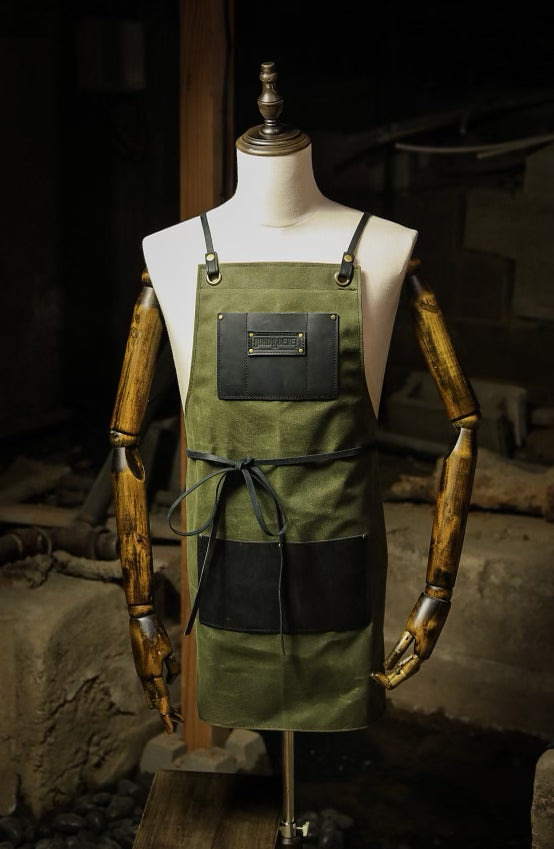 Olive + Black Canvas Apron