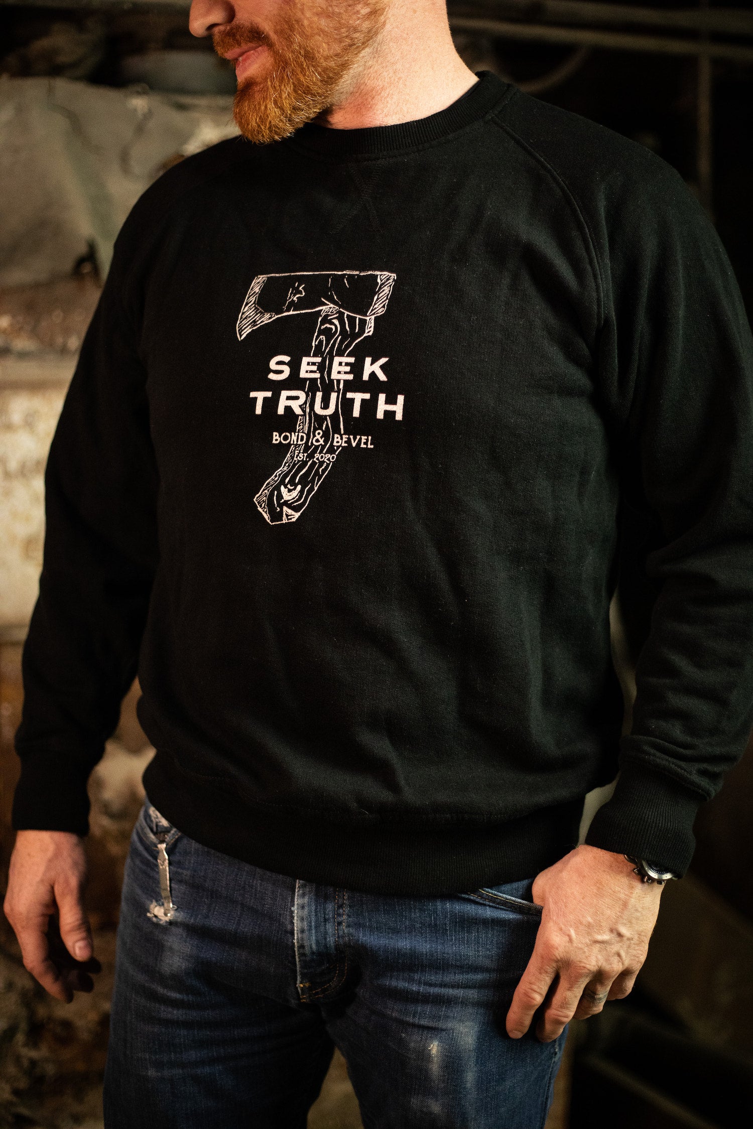 Seek Truth Axe Crewneck