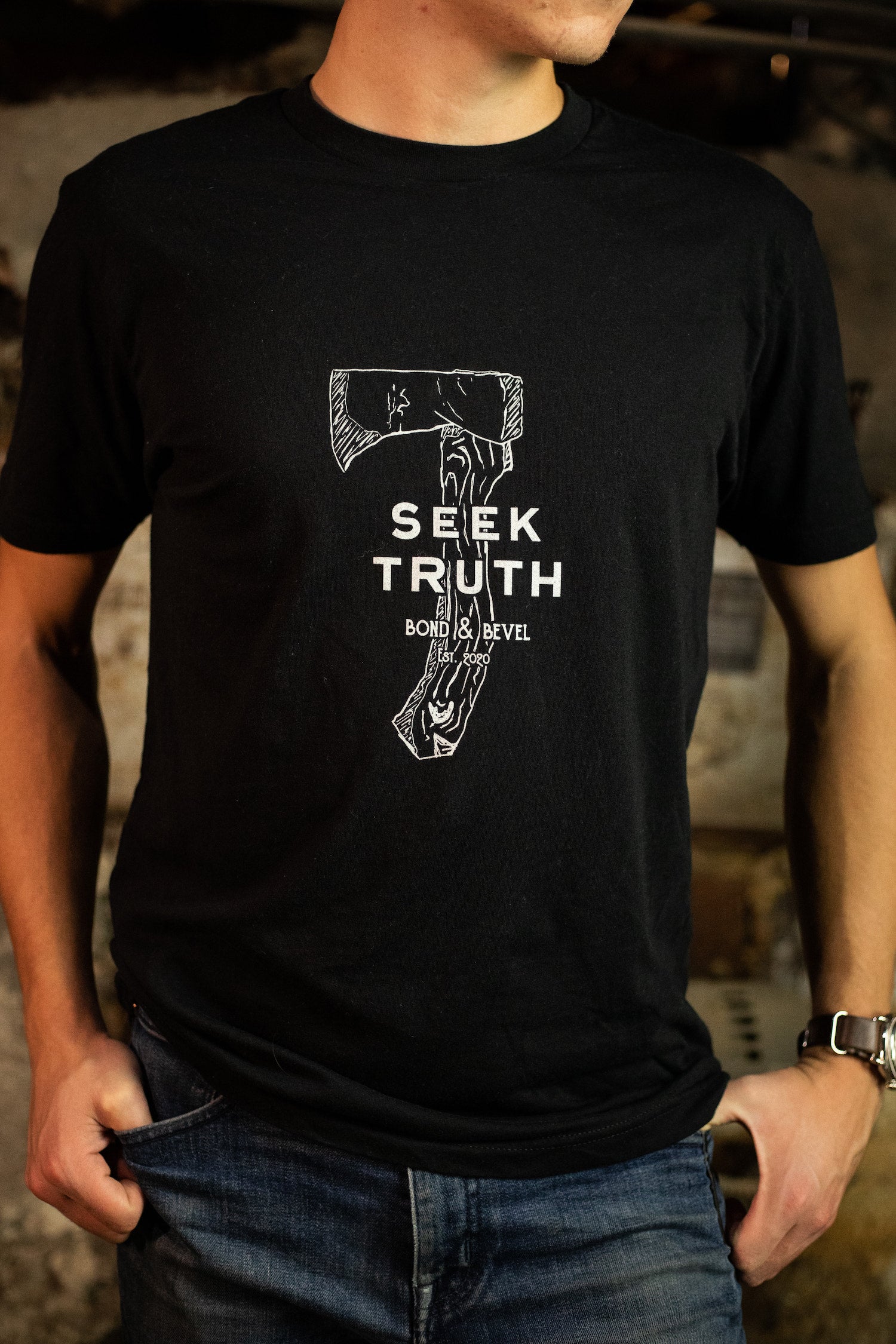 Seek Truth Axe Tee