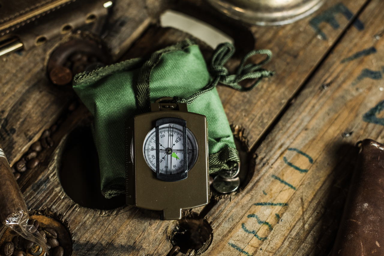 Olive Green Compass by Black Fox