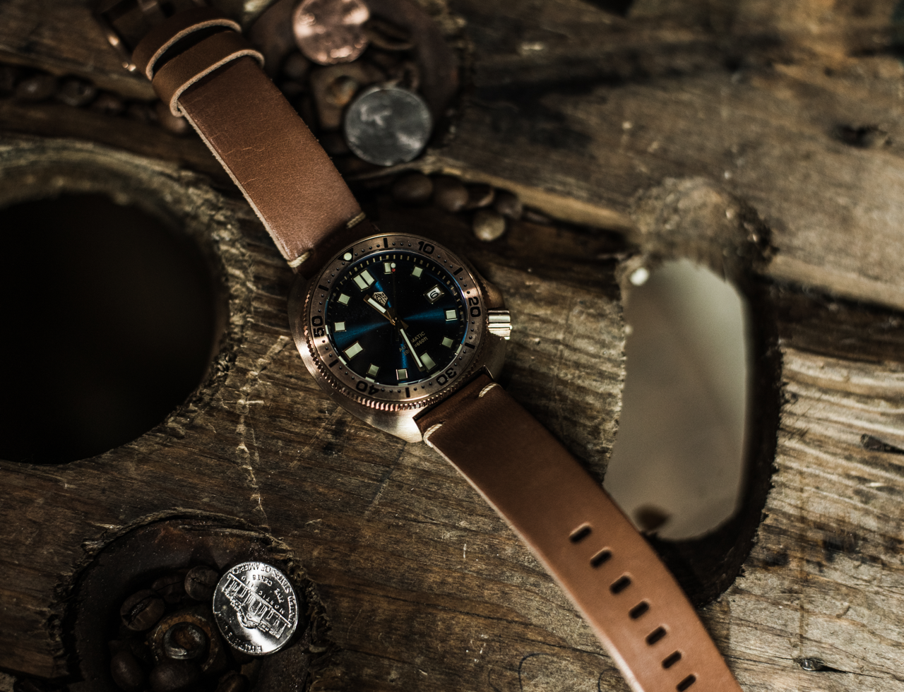 San Martin Brass Diving Watch - Blue Face