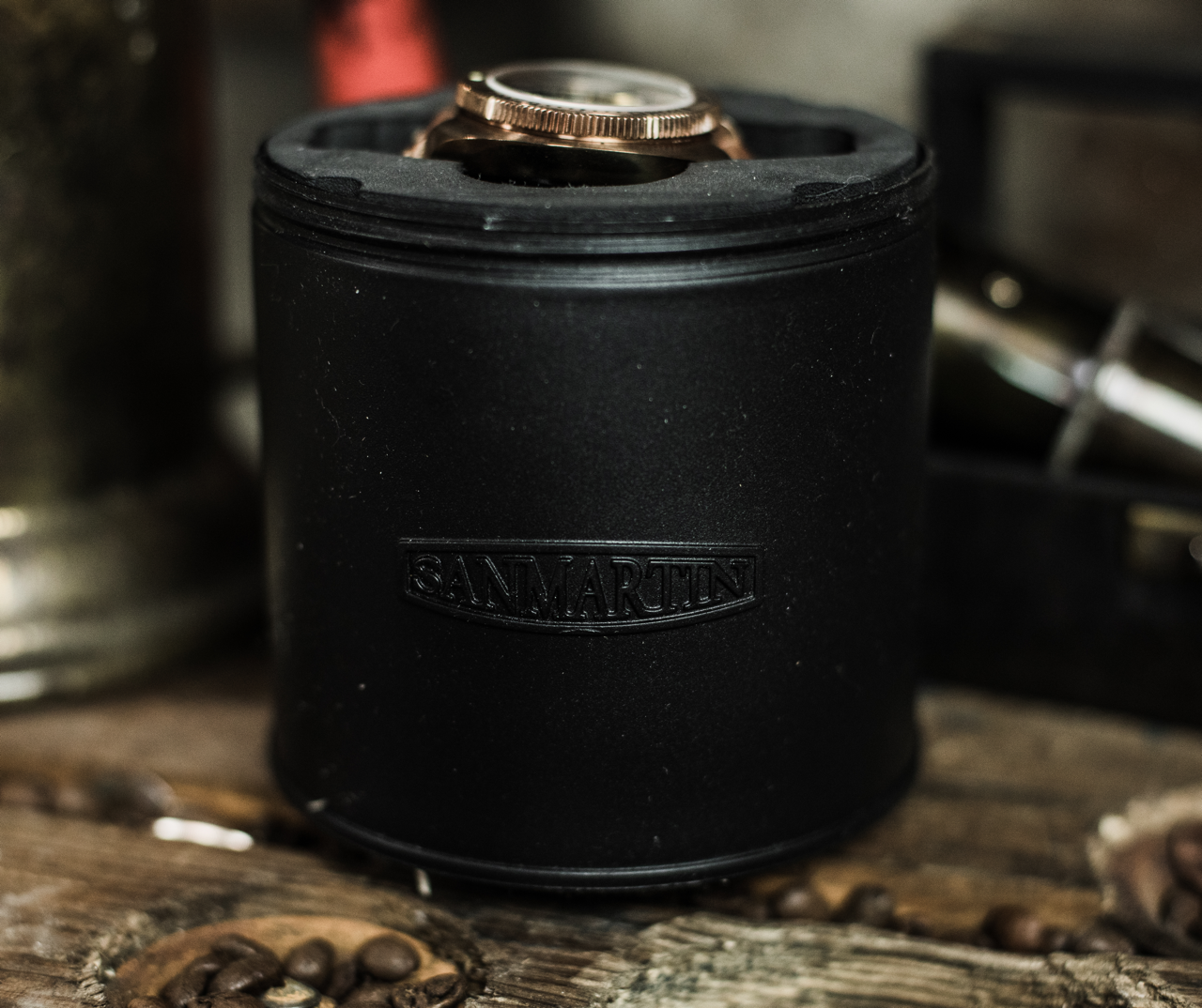 San Martin Brass Diving Watch - Green Face