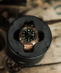San Martin Brass Diving Watch - Green Face