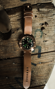 San Martin Brass Diving Watch - Green Face