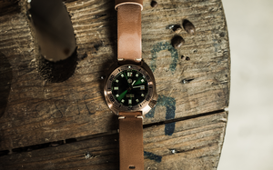 San Martin Brass Diving Watch - Green Face